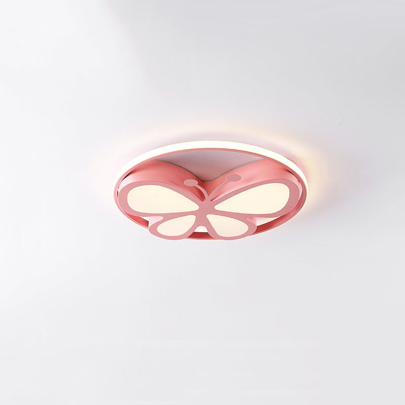 Children's room Flushmount Light Girl Bedroom Kindergarten Aisle Olphin Butterfly Cute Cartoon Creative Pink Eye Protection Lamps