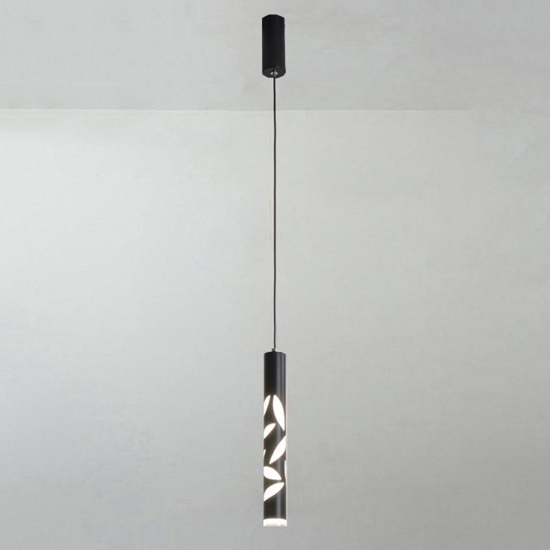 Sospensione cilindrica Sospensione Lampada Acrilico Modernista a LED in nero
