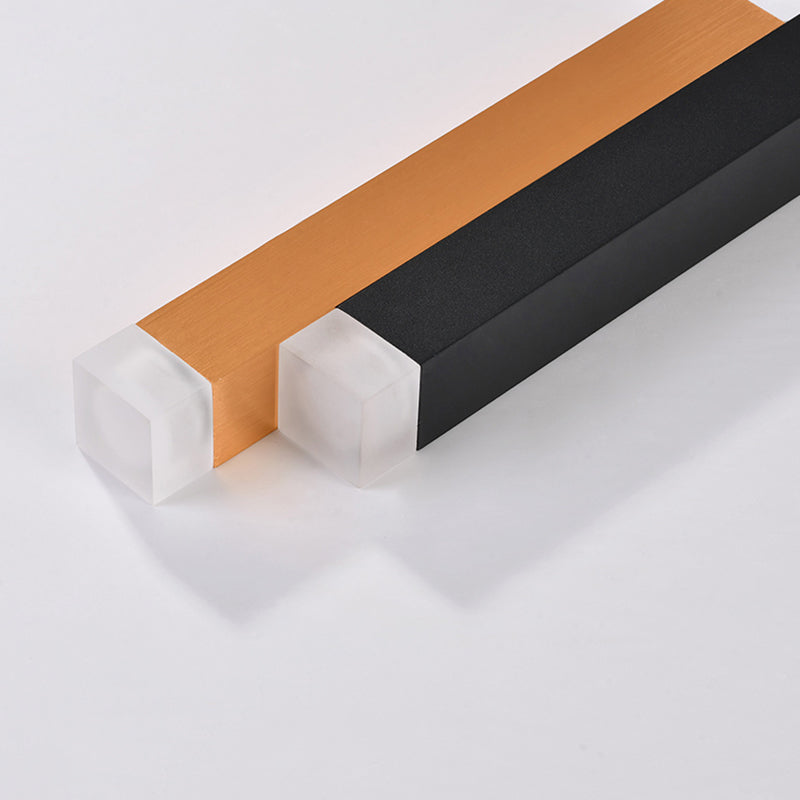 Metall rechteckige Rohranhänger minimalistische LED -LED -Beleuchtung zum Abendessen