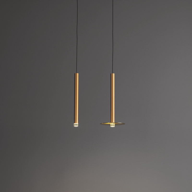 Gouden afwerking lineaire ophanging licht postmodern 1 lamp metalen hanger voor eetkamer