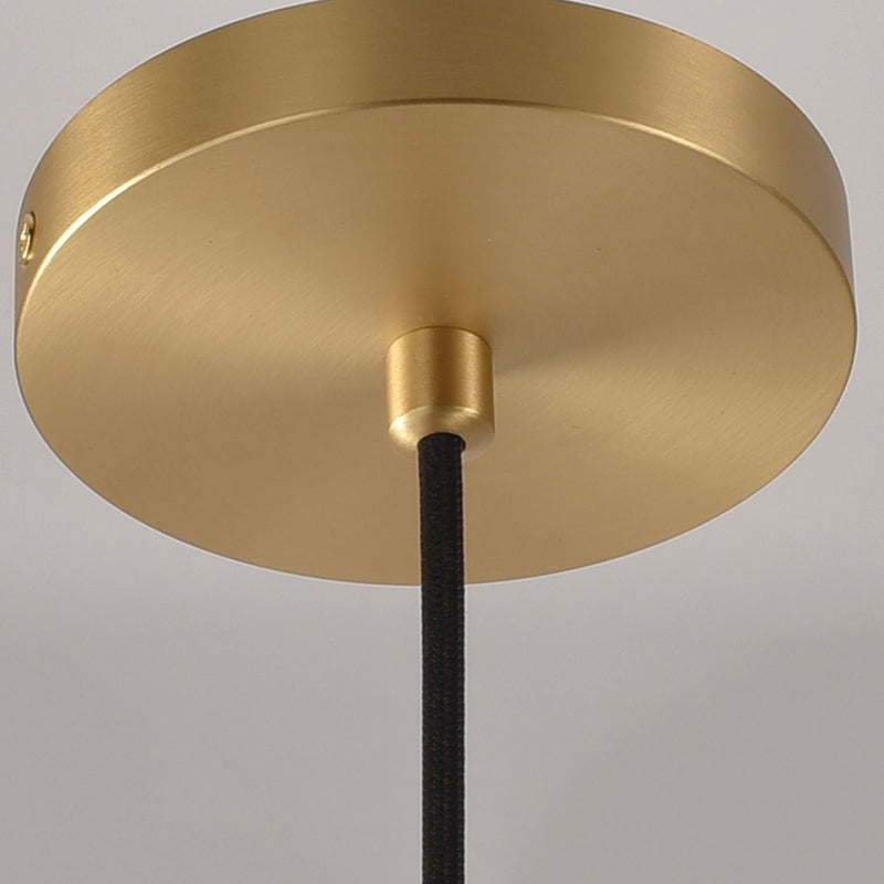 Gouden afwerking lineaire ophanging licht postmodern 1 lamp metalen hanger voor eetkamer
