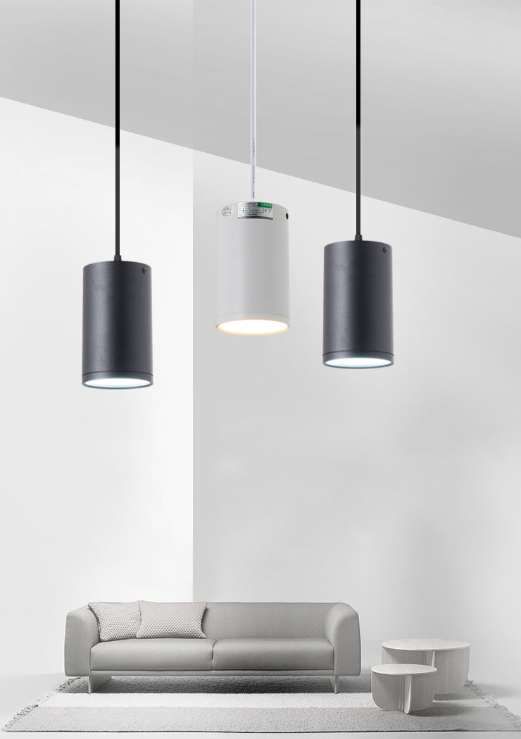 Lampada a pendente del corridoio Lampada del soffitto a LED Nordico con tonalità metallica cilindrica