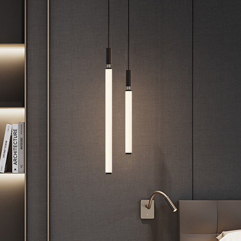Lampada a sospensione del soffitto tubolare Minimalista Acrilico Black-White LED LEGGIO