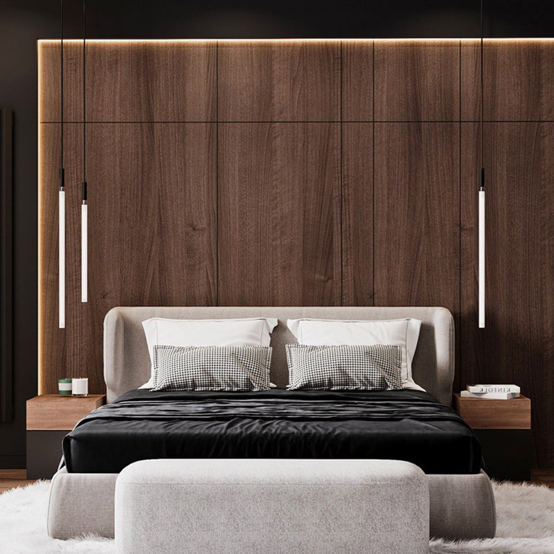 Lampada a sospensione del soffitto tubolare Minimalista Acrilico Black-White LED LEGGIO