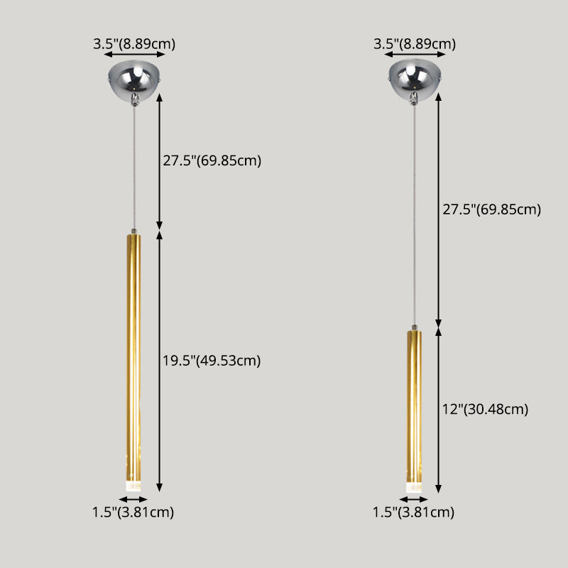 Minimalisme LED cylindrique Light Light moderne style Long Strip Éclairage de bande avec abat-jour en cristal