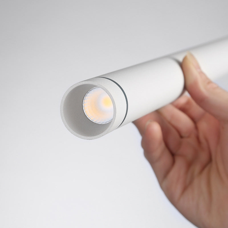 Minimalist Stick Shaped LED Downlight Aluminum Dining Room Suspension Pendant Light