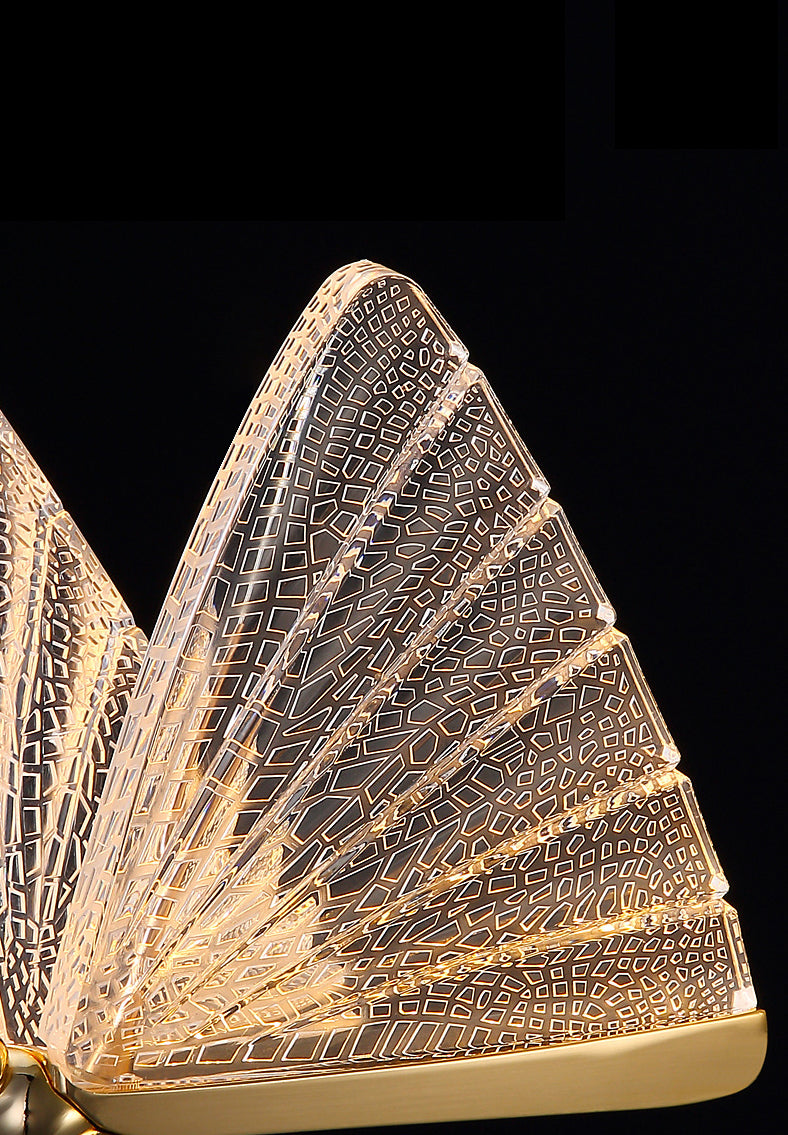 8.6 "brede acryl vlinder hangend licht leuntstijl eenvoud verlichtingsarmatuur voor coffeeshop restaurant