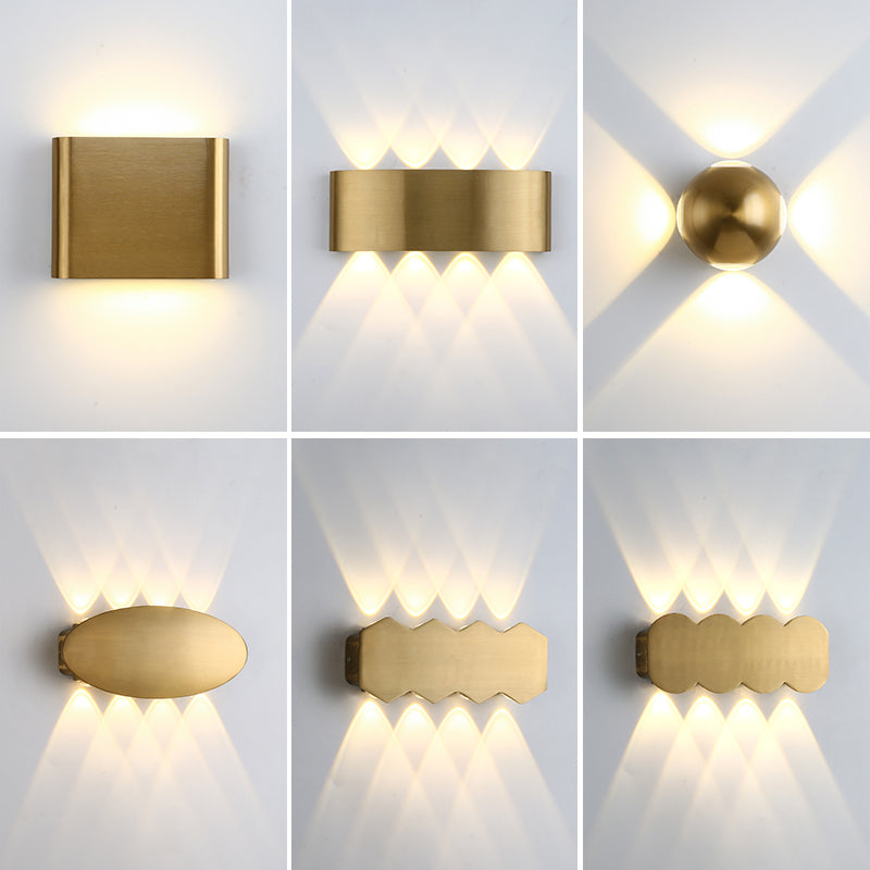 Modern Luxury Style Gold Geometric Wall Sconces Metal Wall Lighting Fixtures