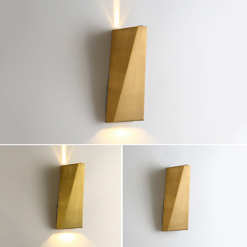 Modern Luxury Style Gold Geometric Wall Sconces Metal Wall Lighting Fixtures