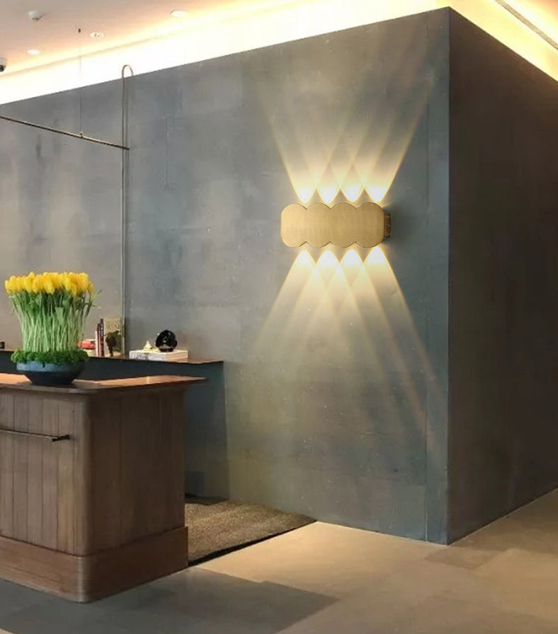 Modern Luxury Style Gold Geometric Wall Sconces Metal Wall Lighting Fixtures