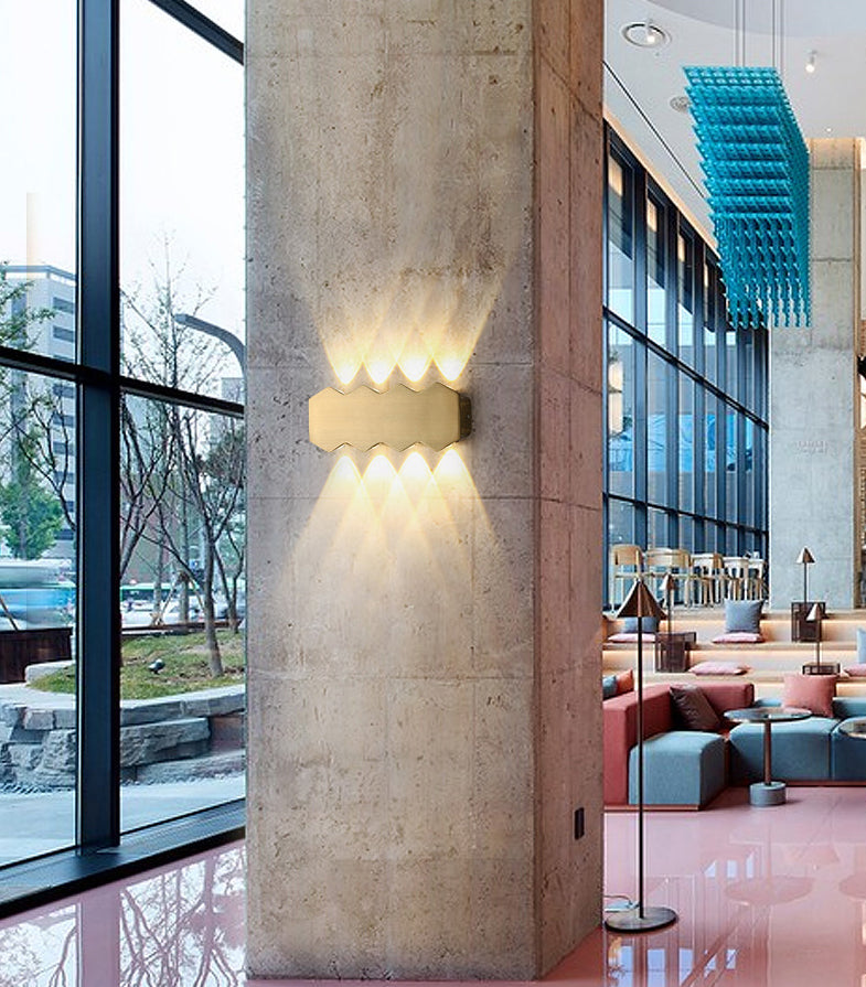 Modern Luxury Style Gold Geometric Wall Sconces Metal Wall Lighting Fixtures