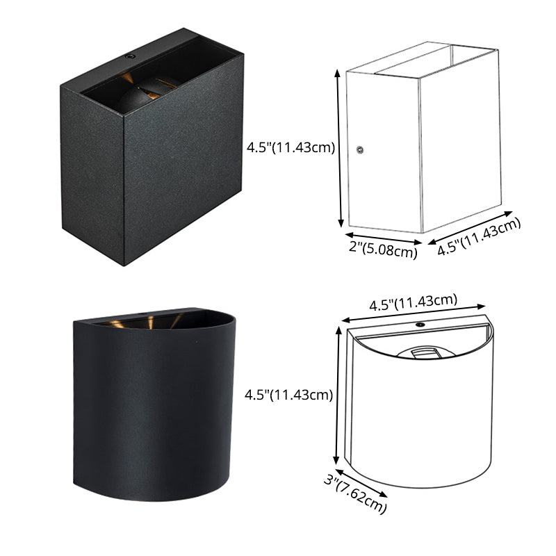 Moderno stile minimalista su e giù per la parete in metallo a parete a LED per parete esterna