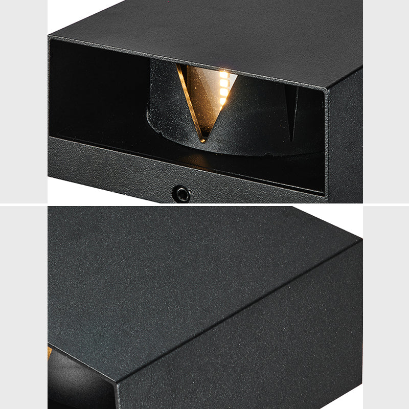 Moderno stile minimalista su e giù per la parete in metallo a parete a LED per parete esterna