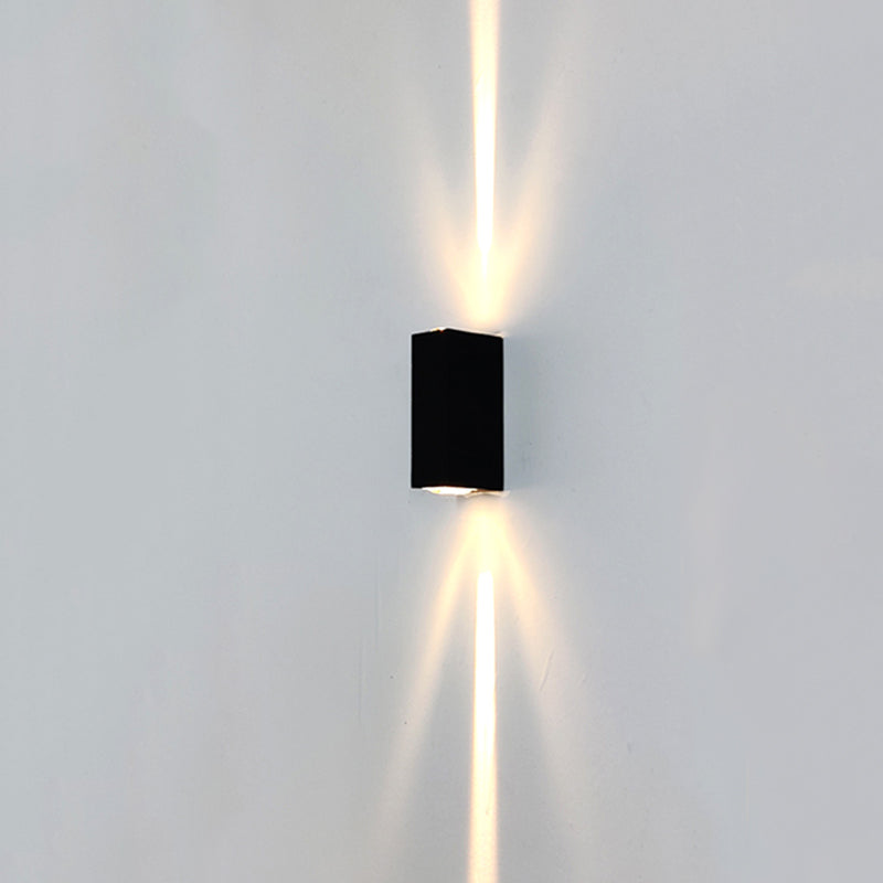 Rectangle Shade Up and Down LED Wall Sconce Modern Minimalist Style Metal Sconce Lights