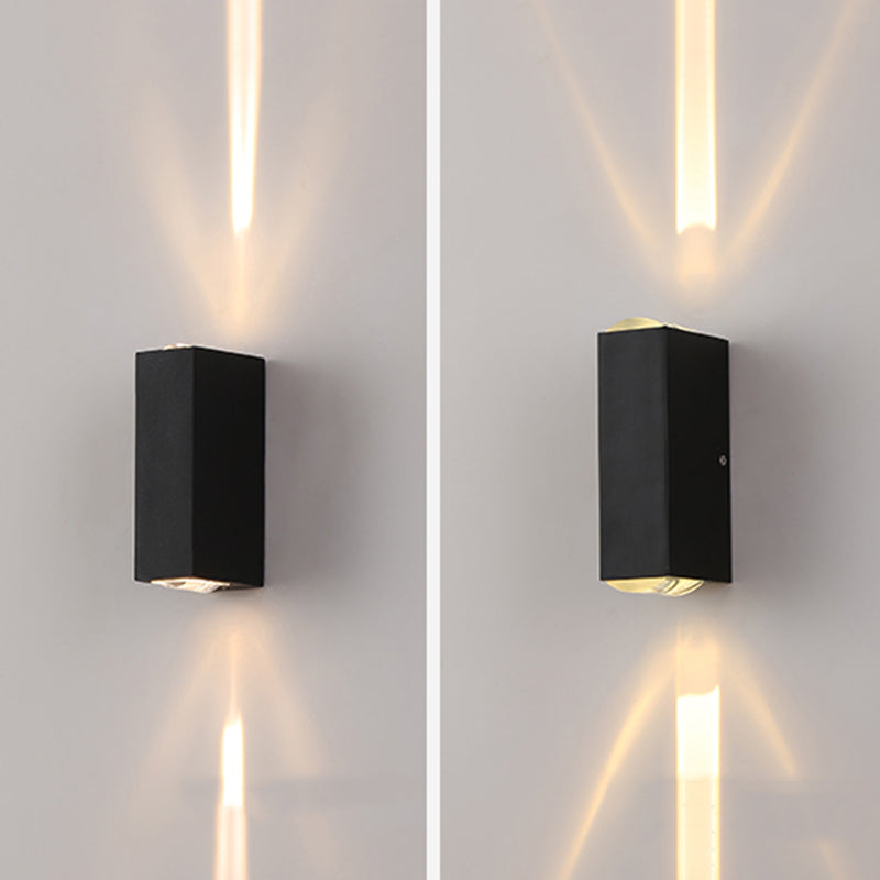 Sombra rectangular arriba y abajo de la pared LED aplanos modernos de estilo minimalista de metal de estilo minimalista