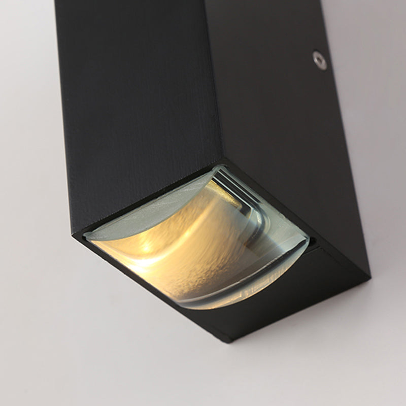 Sombra rectangular arriba y abajo de la pared LED aplanos modernos de estilo minimalista de metal de estilo minimalista