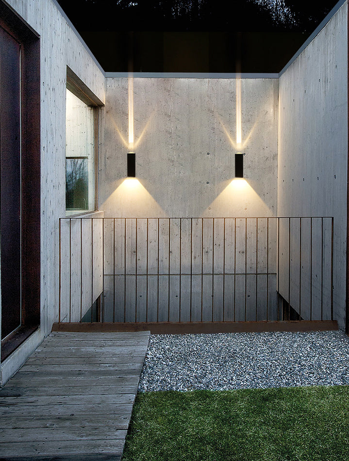 Sombra rectangular arriba y abajo de la pared LED aplanos modernos de estilo minimalista de metal de estilo minimalista