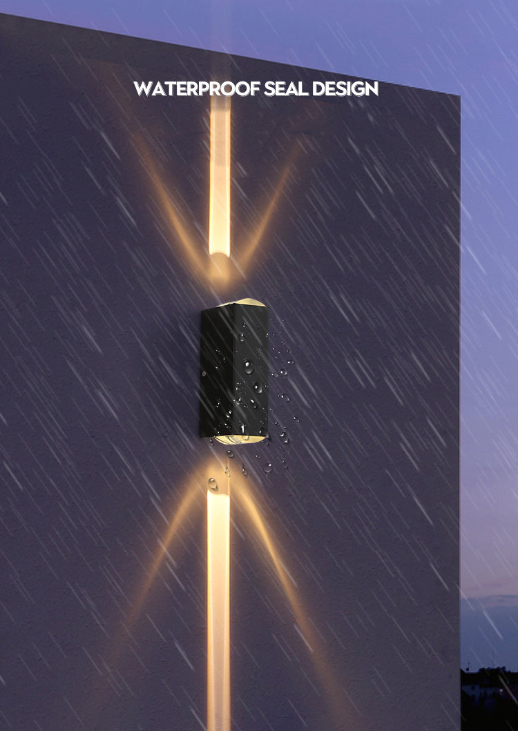 Sombra rectangular arriba y abajo de la pared LED aplanos modernos de estilo minimalista de metal de estilo minimalista