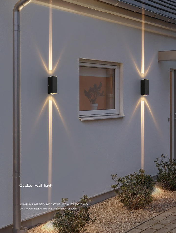 Sombra rectangular arriba y abajo de la pared LED aplanos modernos de estilo minimalista de metal de estilo minimalista