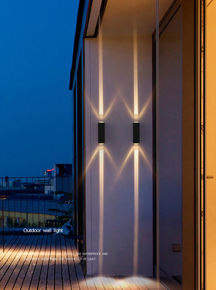 Sombra rectangular arriba y abajo de la pared LED aplanos modernos de estilo minimalista de metal de estilo minimalista