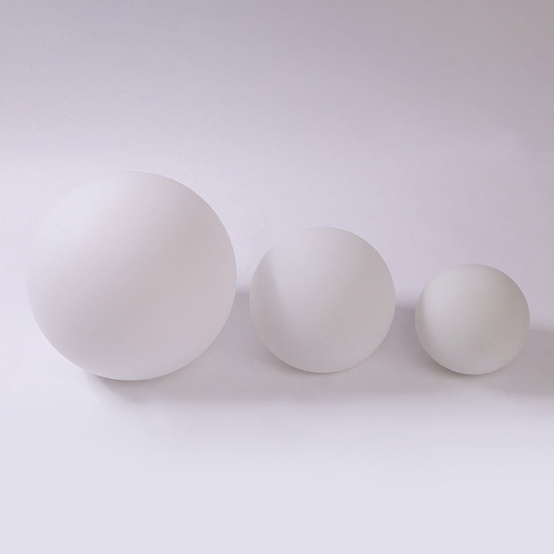 White Contemporary Glass Flush Mount 1-Light Spherical Flush Ceiling Light for Bedroom