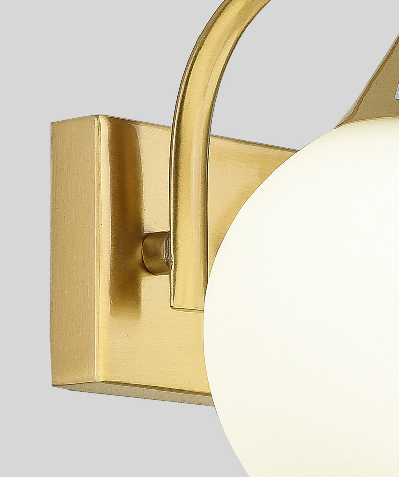 Glass Global Sconce Light Fixture Simplicity Style Gold Wall Lighting Fixture for Living Room