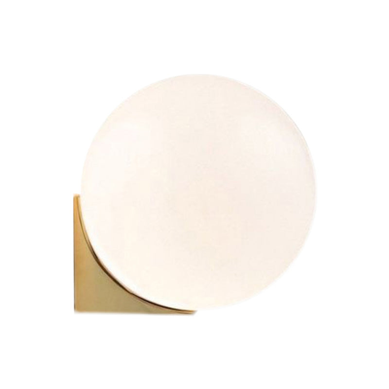 Glass Spherical Wall Lighting Fixture Simplicity Style Sconce Light Fixture in White
