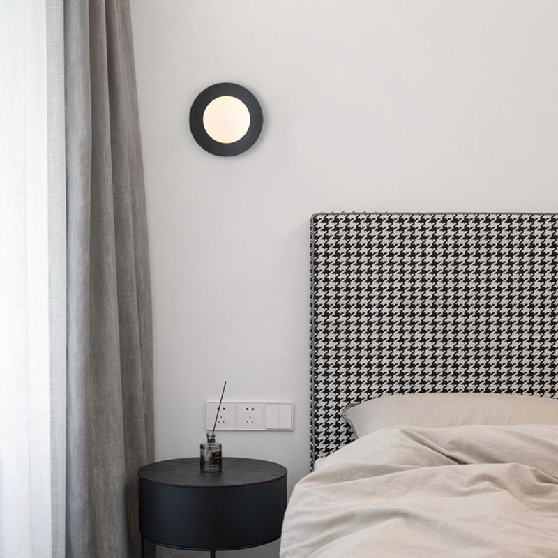 Orb Wall Mounted Light Fixture Contemporary Style Glass Flush Mount Wall Sconce for Bedroom