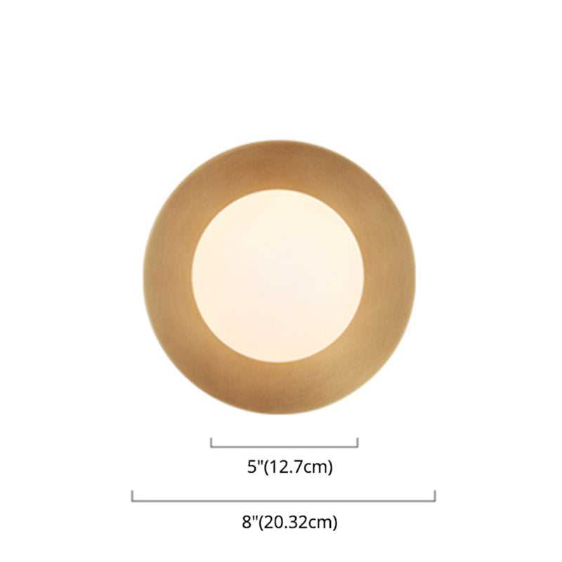 Orb Wall Mounted Light Fixture Contemporary Style Glass Flush Mount Wall Sconce for Bedroom