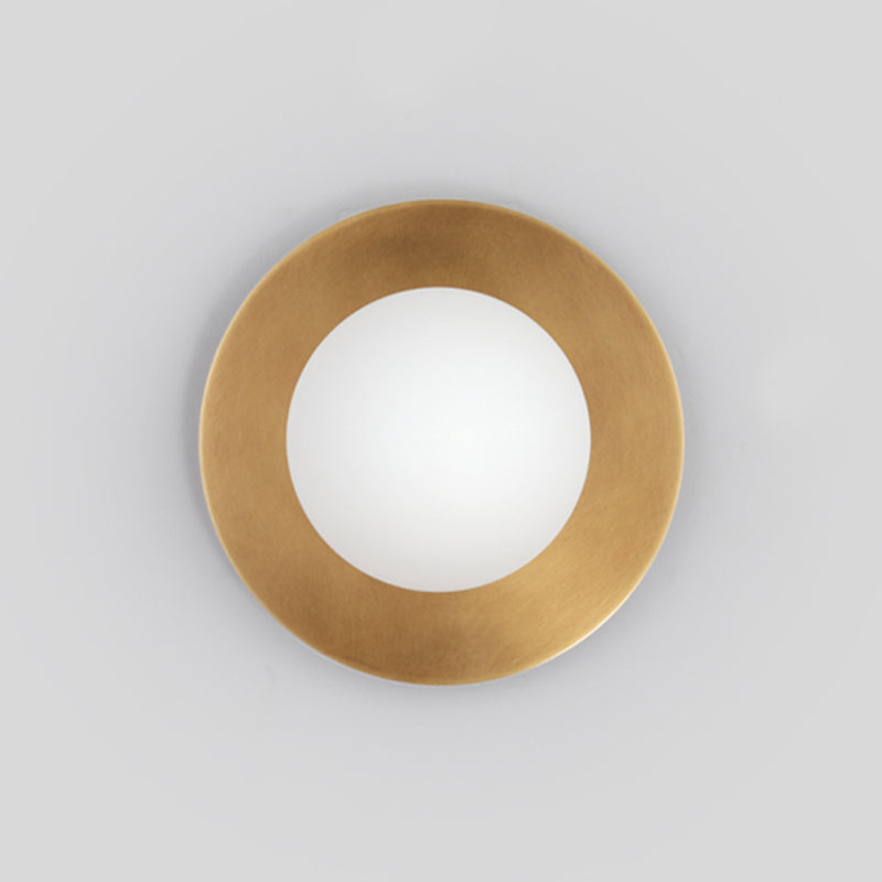 Orb Wall Mounted Light Fixture Contemporary Style Glass Flush Mount Wall Sconce for Bedroom