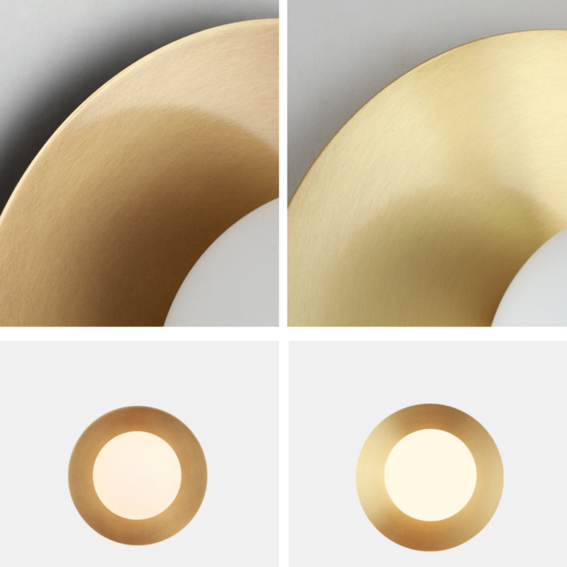 Orb Wall Mounted Light Fixture Contemporary Style Glass Flush Mount Wall Sconce for Bedroom