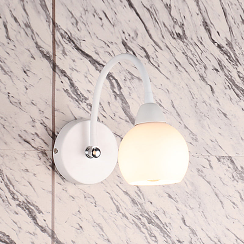 Lampada da parete a collo di cigno flessibile in stile country per bagno