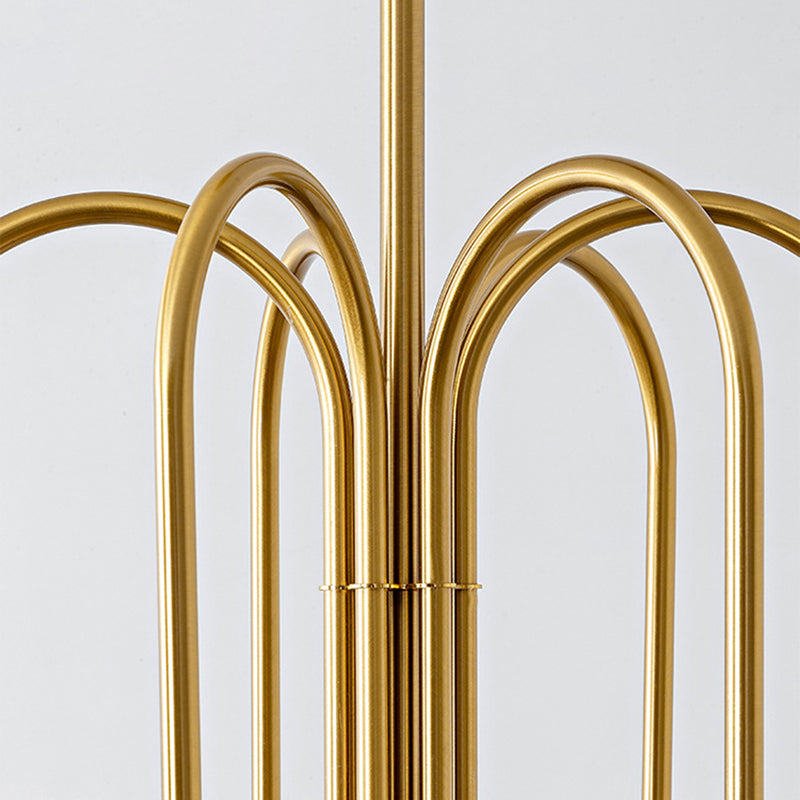 Modern Simplicity Round Ceiling Chandelier Milk Glass Hanging Light for Living Room