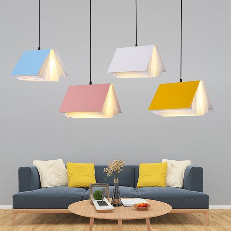 Libro moderno di semplicità a sospensione Lampada a sospensione in metallo a sospensione per il ristorante