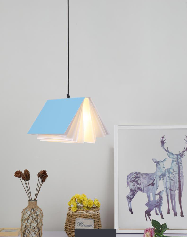 Libro moderno di semplicità a sospensione Lampada a sospensione in metallo a sospensione per il ristorante