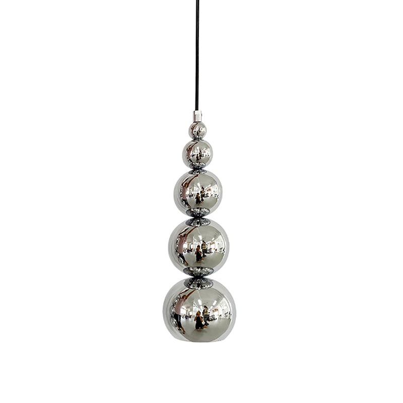 Zilveren ball hanger licht nieuwigheid postmodern 1-licht metalen suspensie-verlichtingsarmatuur