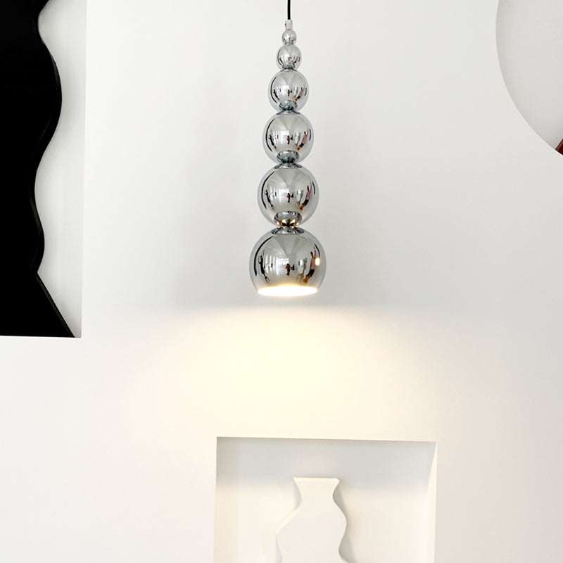Luz de colgante de plateado Novela novedosa posmoderna 1 luces de suspensión de metal lámpara de luz
