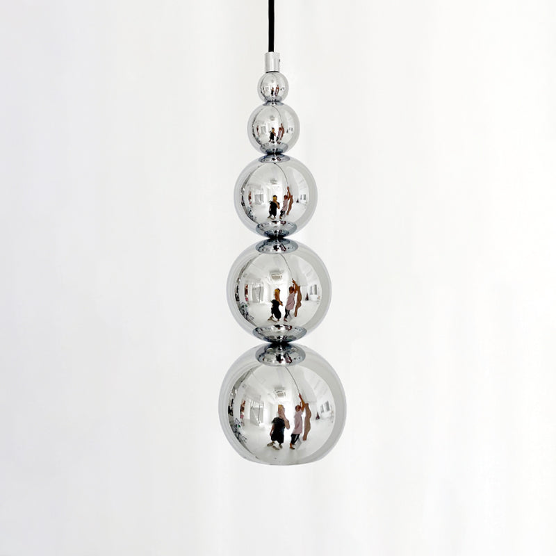 Luz de colgante de plateado Novela novedosa posmoderna 1 luces de suspensión de metal lámpara de luz