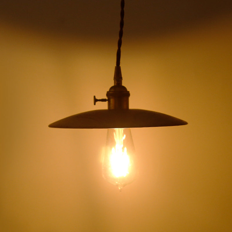 Flying Saucer Wooden Hanging Lighting Nordic 1 Bulb Pendant Light for Dining Room