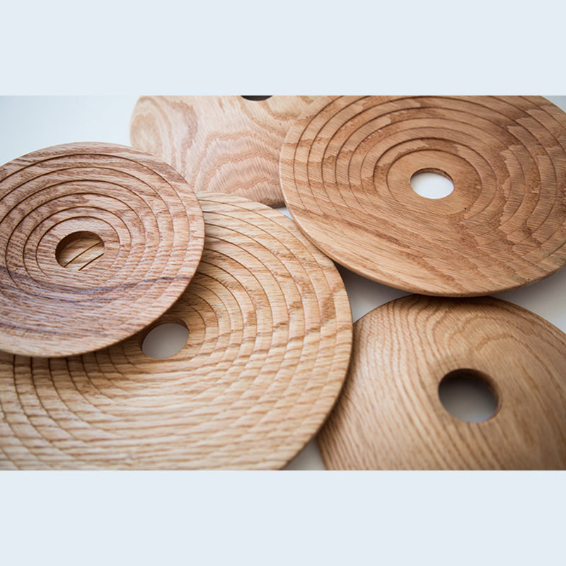 Flying Saucer Wooden Hanging Lighting Nordic 1 Bulb Pendant Light for Dining Room