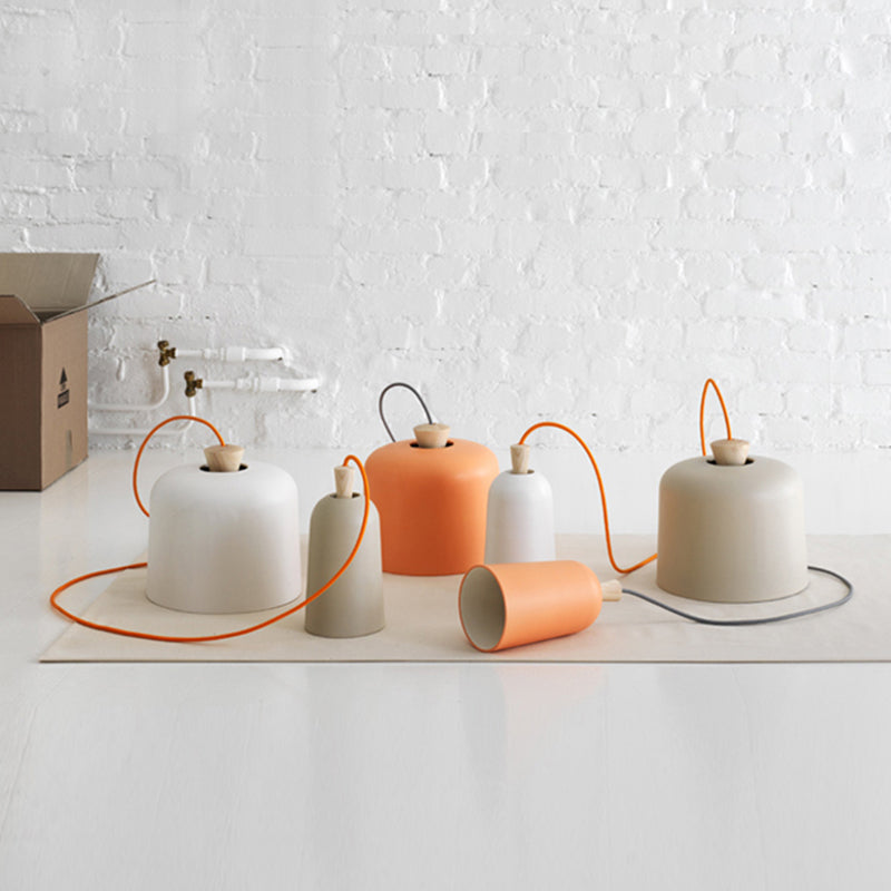 Macaron Cylindrical Suspension Pendant Aluminum 1-Light Dining Room Hanging Light Fixture