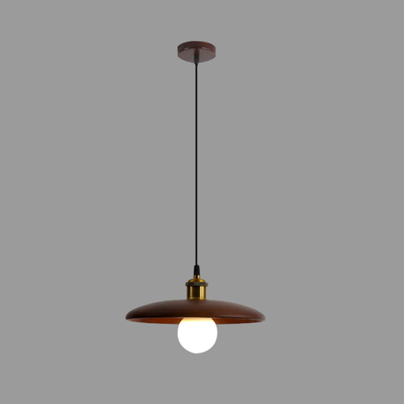 Minimalistische stijl hanglampverlichting Cirkel Cirkel Paar Lichtkit met houten schaduw