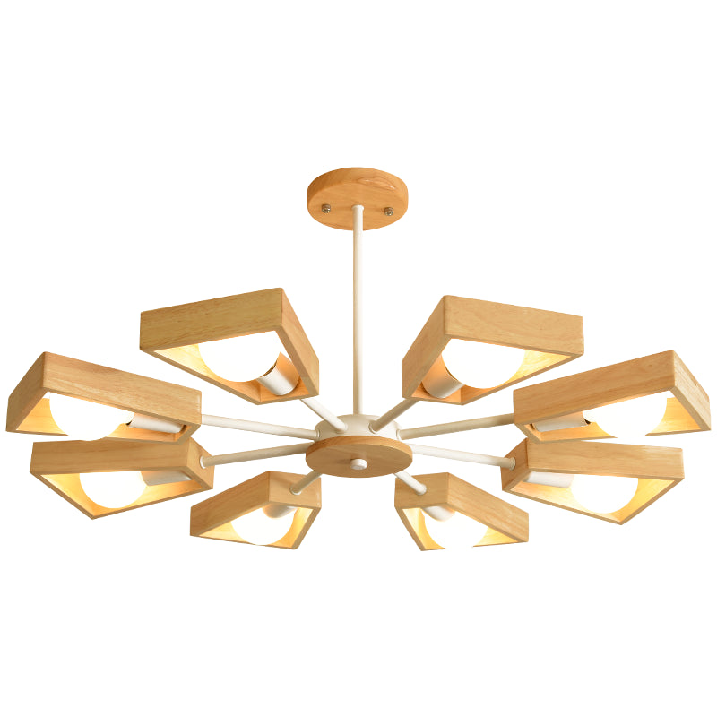 Sputnik Chandelier Light Fixture Nordic Style Wooden Chandelier Lighting Fixture