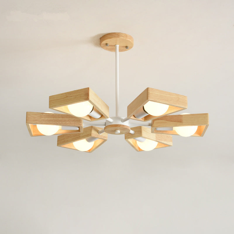 Sputnik Chandelier Light Fixture Nordic Style Wooden Chandelier Lighting Fixture