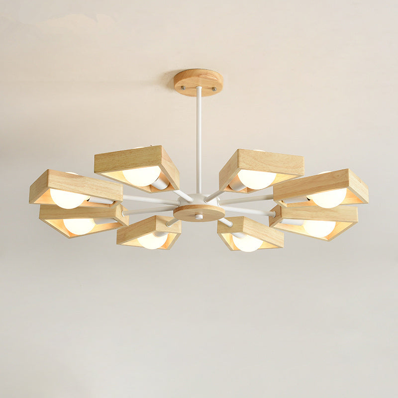 Sputnik Chandelier Light Fixture Nordic Style Wooden Chandelier Lighting Fixture