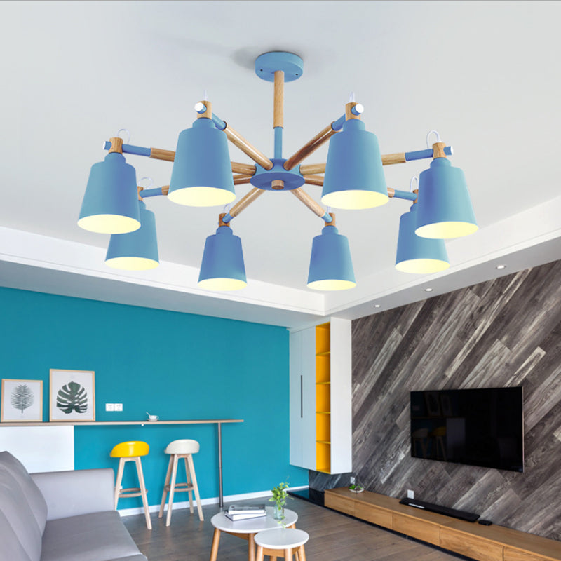 Sputnik Ceiling Hung Fixture Nordic-Style Metal Living Room Chandelier Lighting Fixture