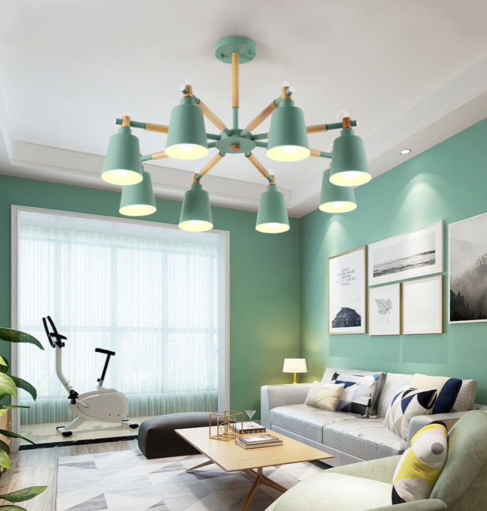 Sputnik Ceiling Hung Fixture Nordic-Style Metal Living Room Chandelier Lighting Fixture