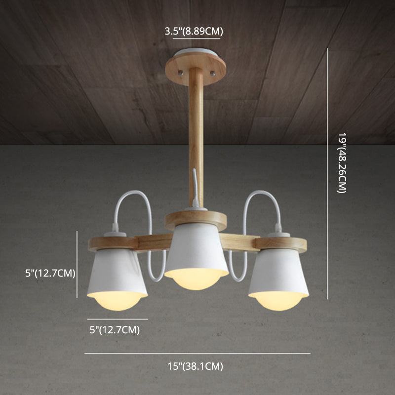 Modern Ceiling Pendant Wood Light Indoor Bedroom Shop Hotel Foyer Light