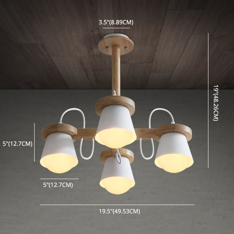 Modern Ceiling Pendant Wood Light Indoor Bedroom Shop Hotel Foyer Light