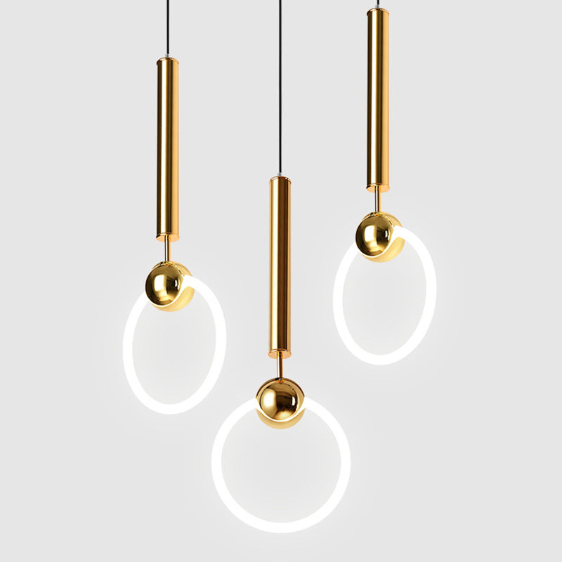 1 Light Ring Pendant Lighting Modern simplicity Glass Pendant Ceiling Lights for Restaurant